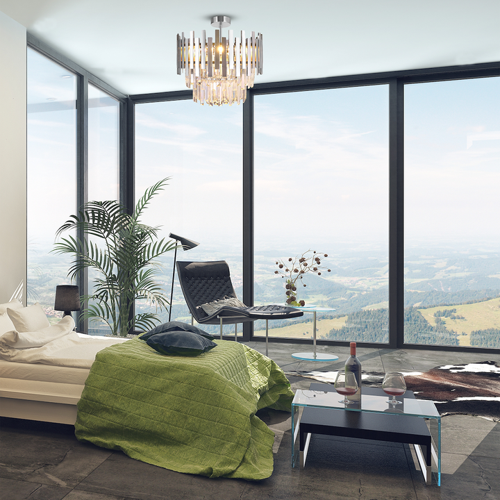 Turin Semi-Flush Silver