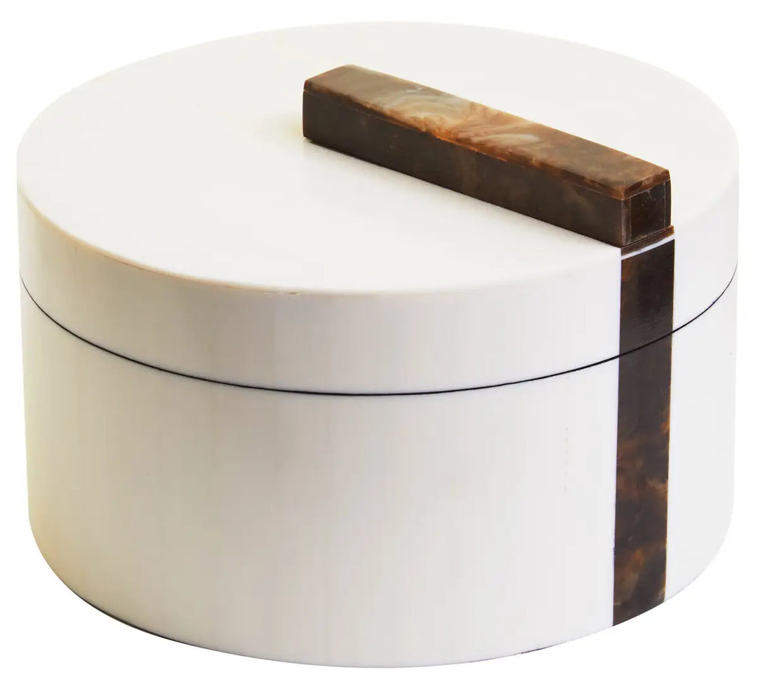Round Cream Trinket Box - 2 SIZES