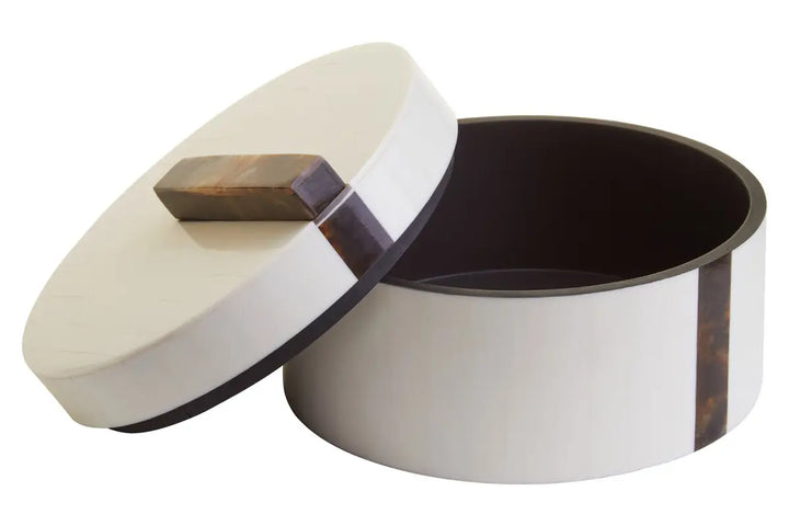 Round Cream Trinket Box - 2 SIZES