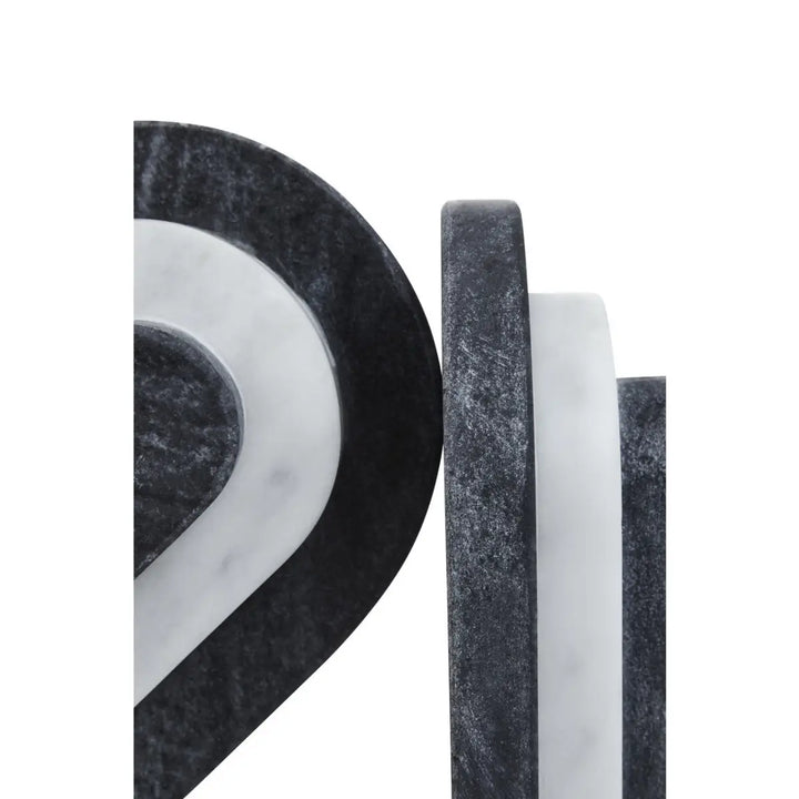 Black & White Marble Bookends