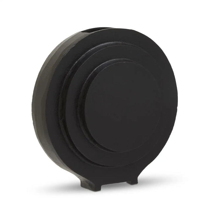 Round Black Vase