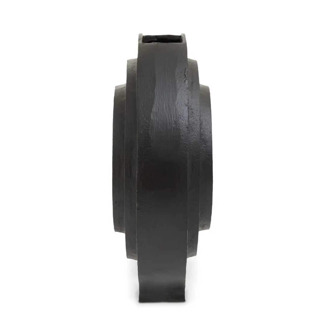 Round Black Vase
