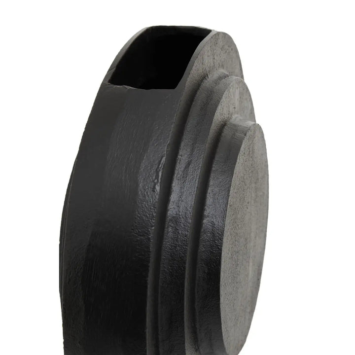 Round Black Vase