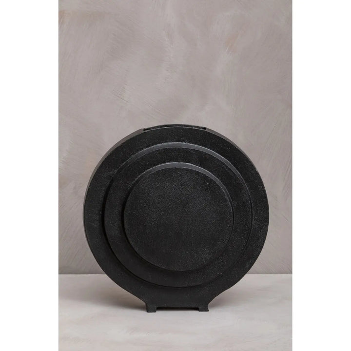 Round Black Vase