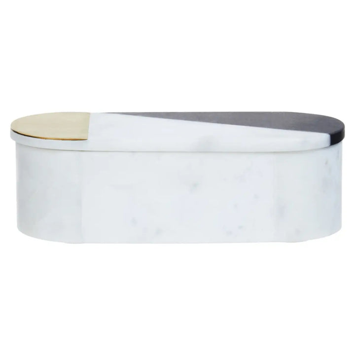 Oblong Marble Trinket Box