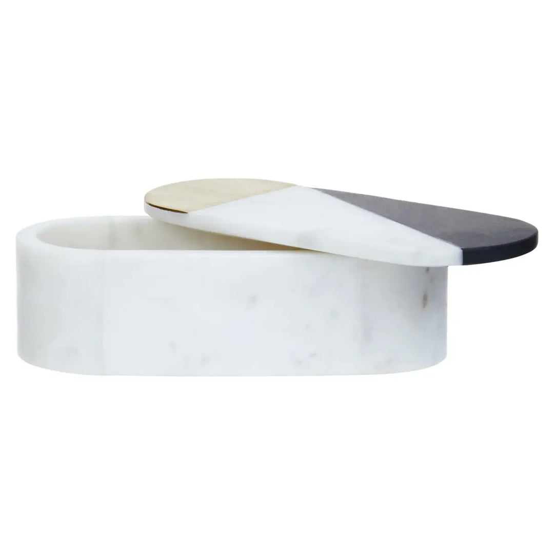 Oblong Marble Trinket Box