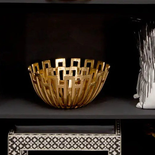 Large Geometric Decorative Bowl - 2 COLOURS