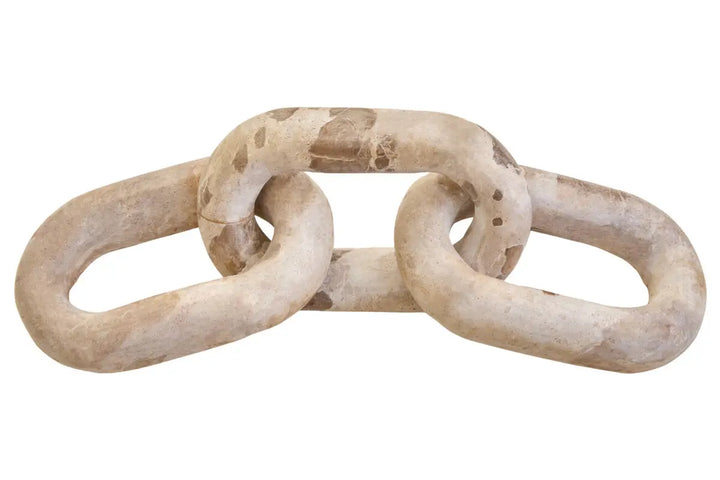 Taupe Marble Chain Link Sculpture