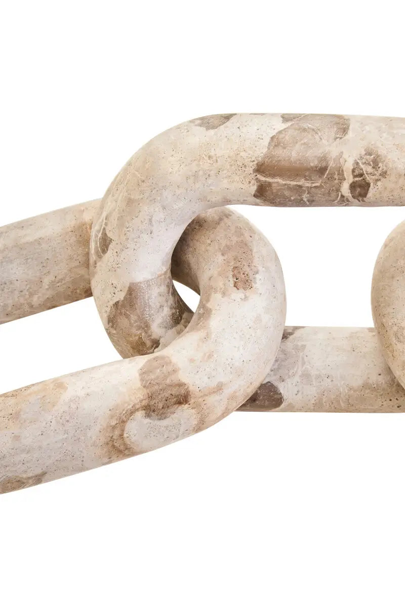 Taupe Marble Chain Link Sculpture