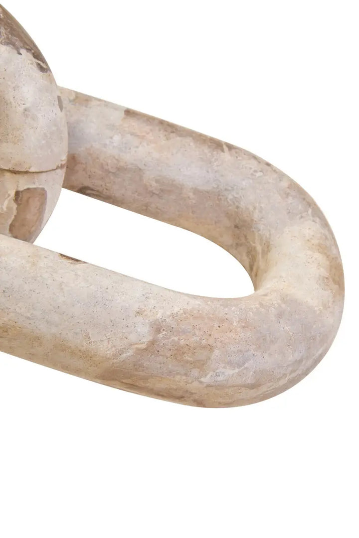 Taupe Marble Chain Link Sculpture