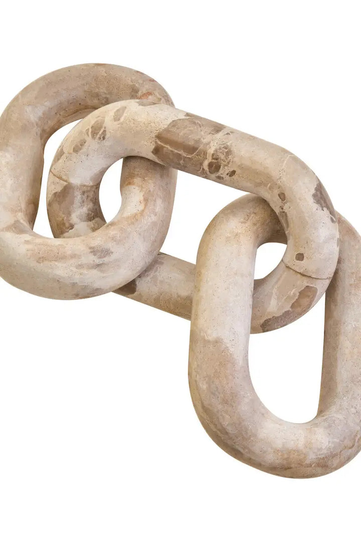 Taupe Marble Chain Link Sculpture