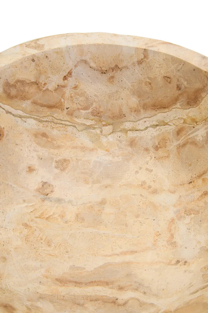 Taupe Footed Marble Bowl
