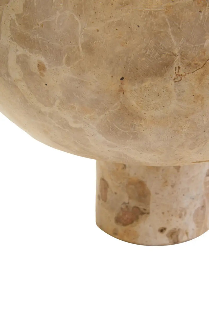 Taupe Footed Marble Bowl