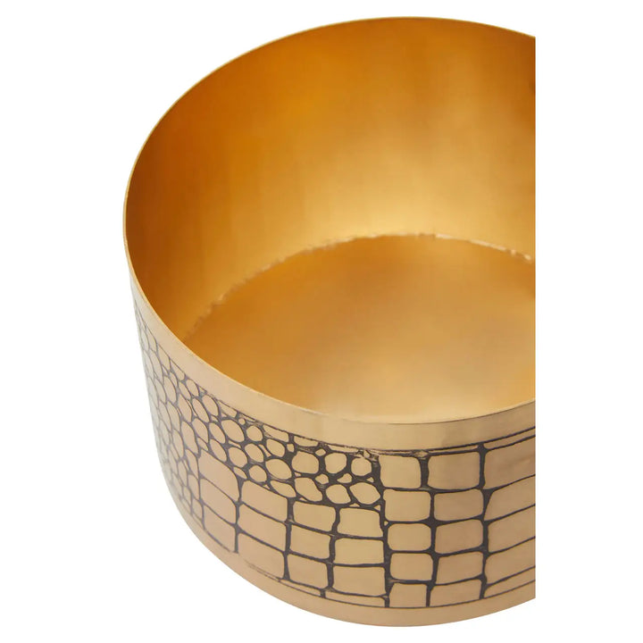 Gold Crocodile Trinket Box