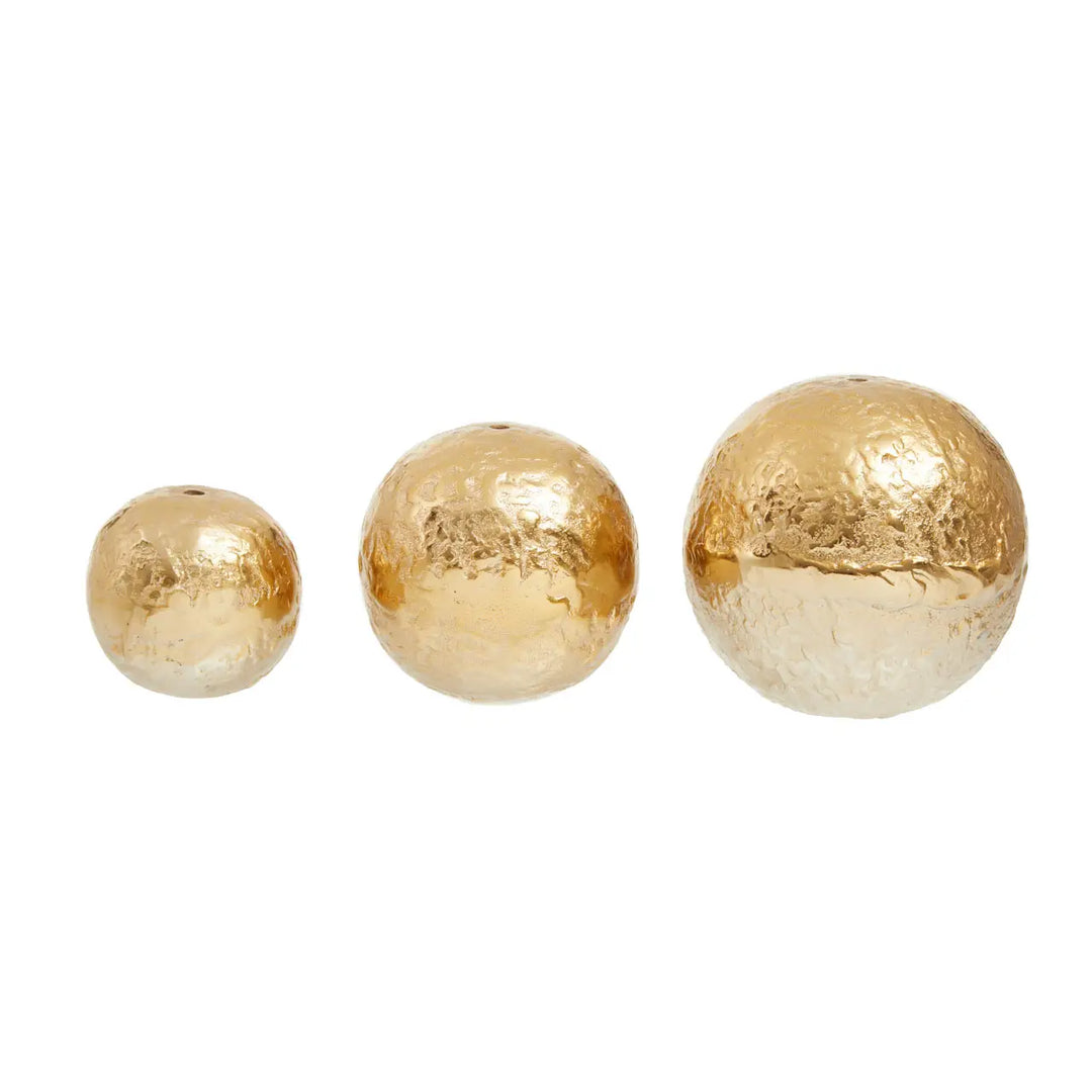 Gold Decorative Set Of 3 Balls