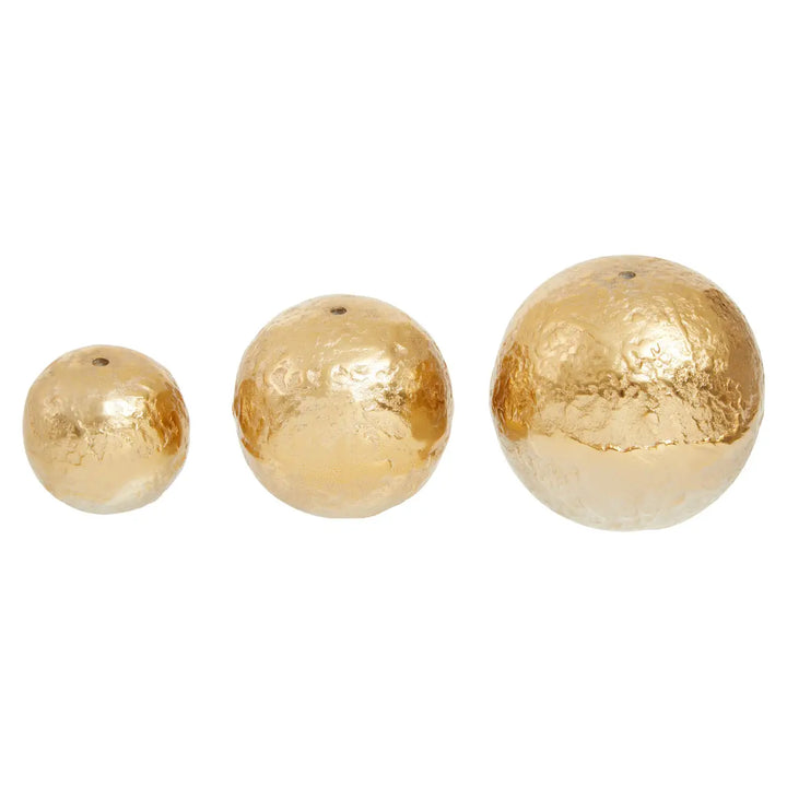 Gold Decorative Set Of 3 Balls