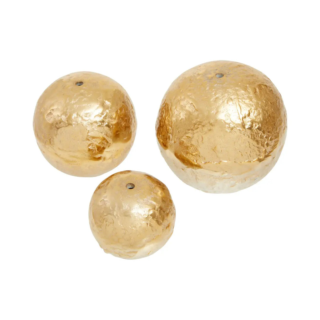 Gold Decorative Set Of 3 Balls