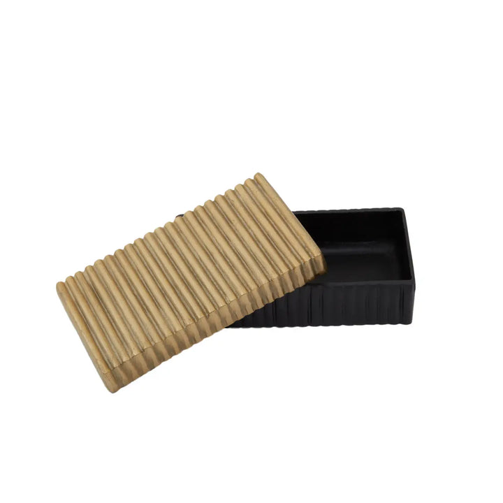Denali Black & Gold Trinket Box