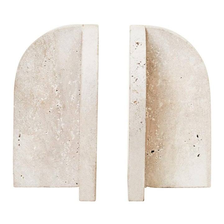Travertine Arched Bookends