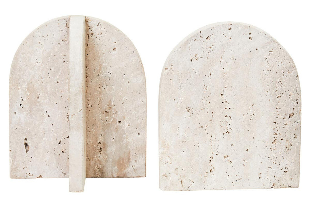 Travertine Arched Bookends