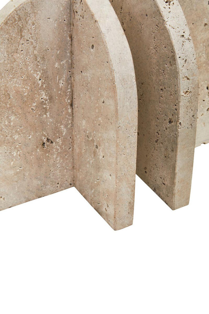 Travertine Arched Bookends
