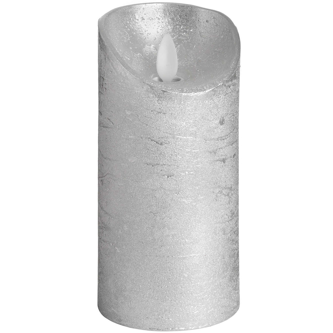 Luxury Battery Operated LED Flickering Silver Candle
