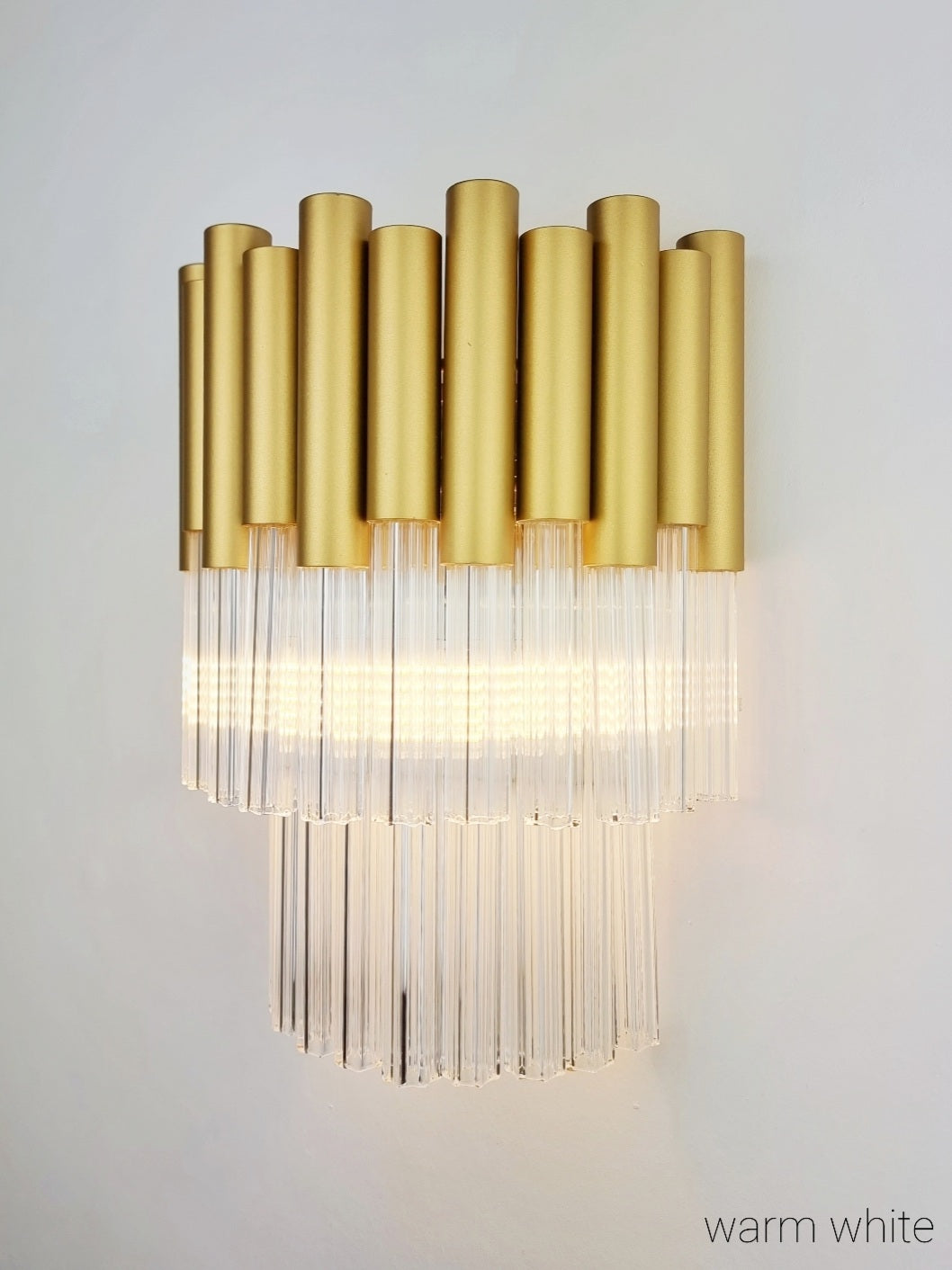 Murcia Wall Light – Gold & Ribbed Glass