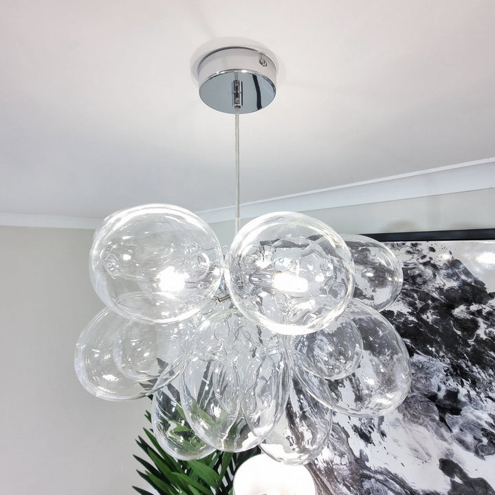 Loxton Clear Bubble Glass Pendant Light