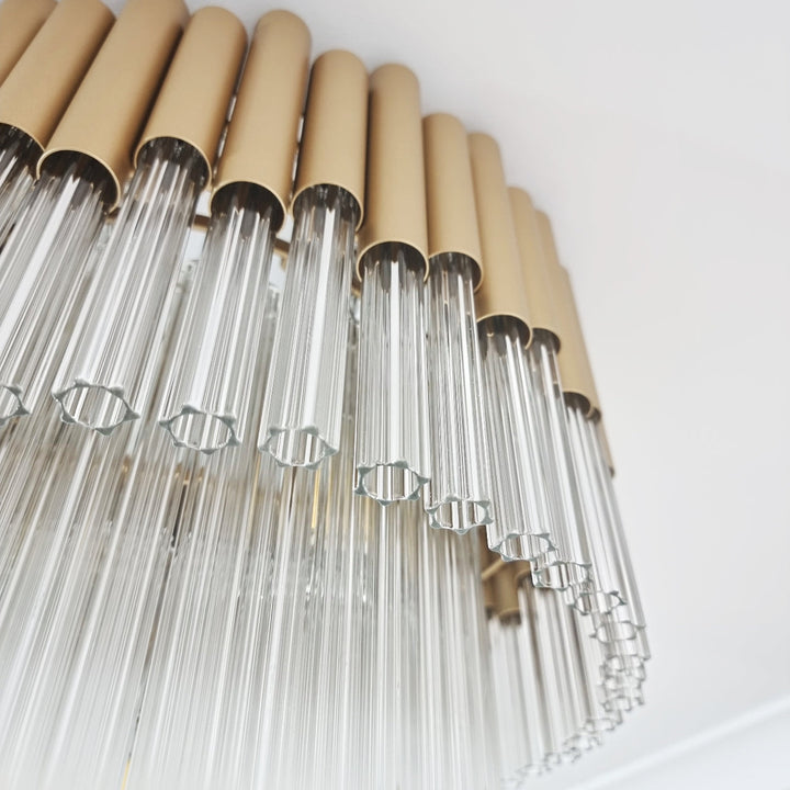 Murcia Chandelier – Matt Gold Glass Tiered Pendant