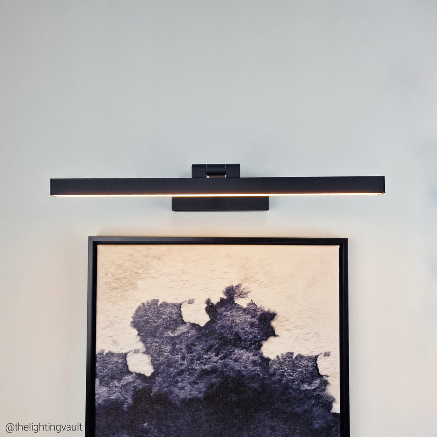 Modern matt black LED picture wall light