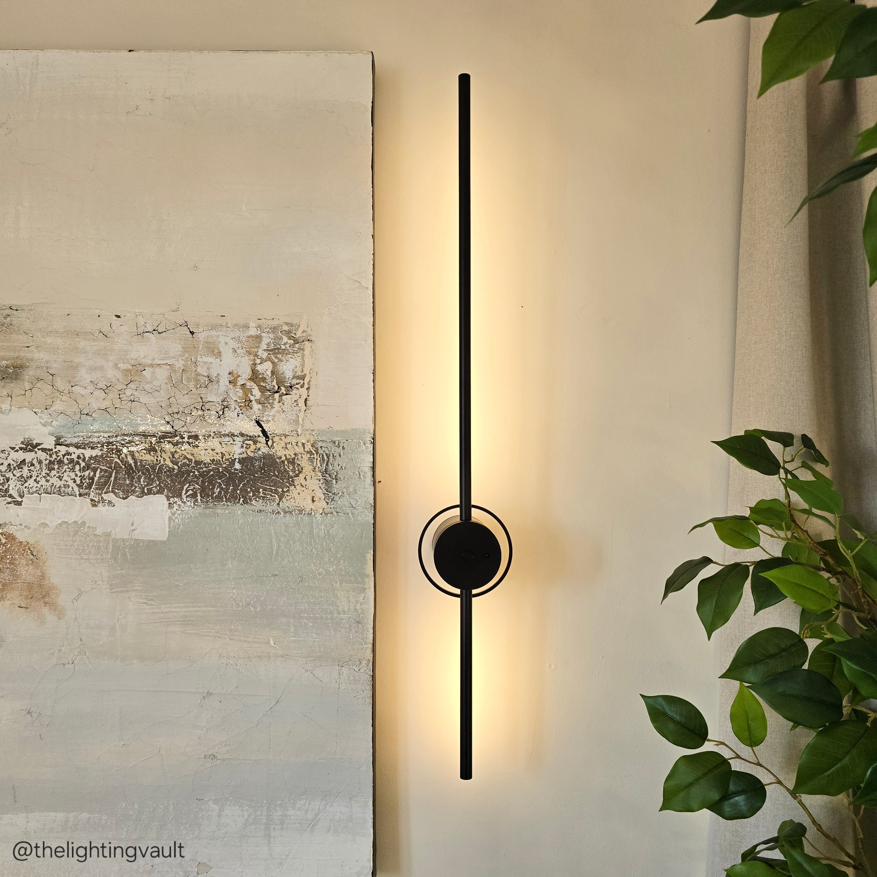 Nordic Stick Rechargeable Remote Wall Light BLACK