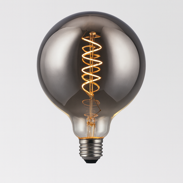 Tiber 4W Smoked Globe Coil Bulb – G125 XL Filament