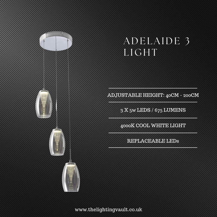 Adelaide 3lt Spiral Pendant - 2 COLOURS