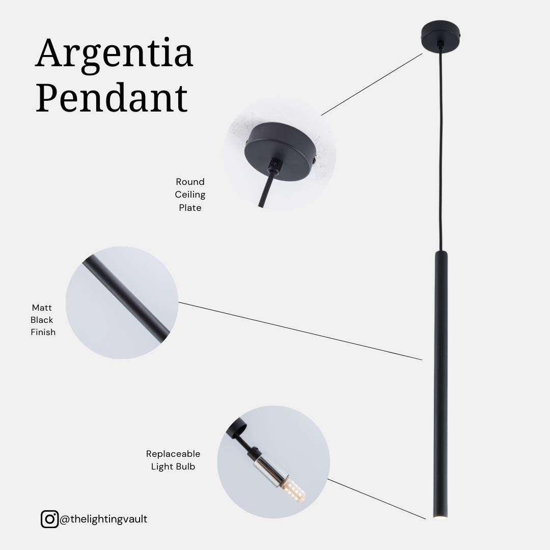 Argentia Single Tube Pendant