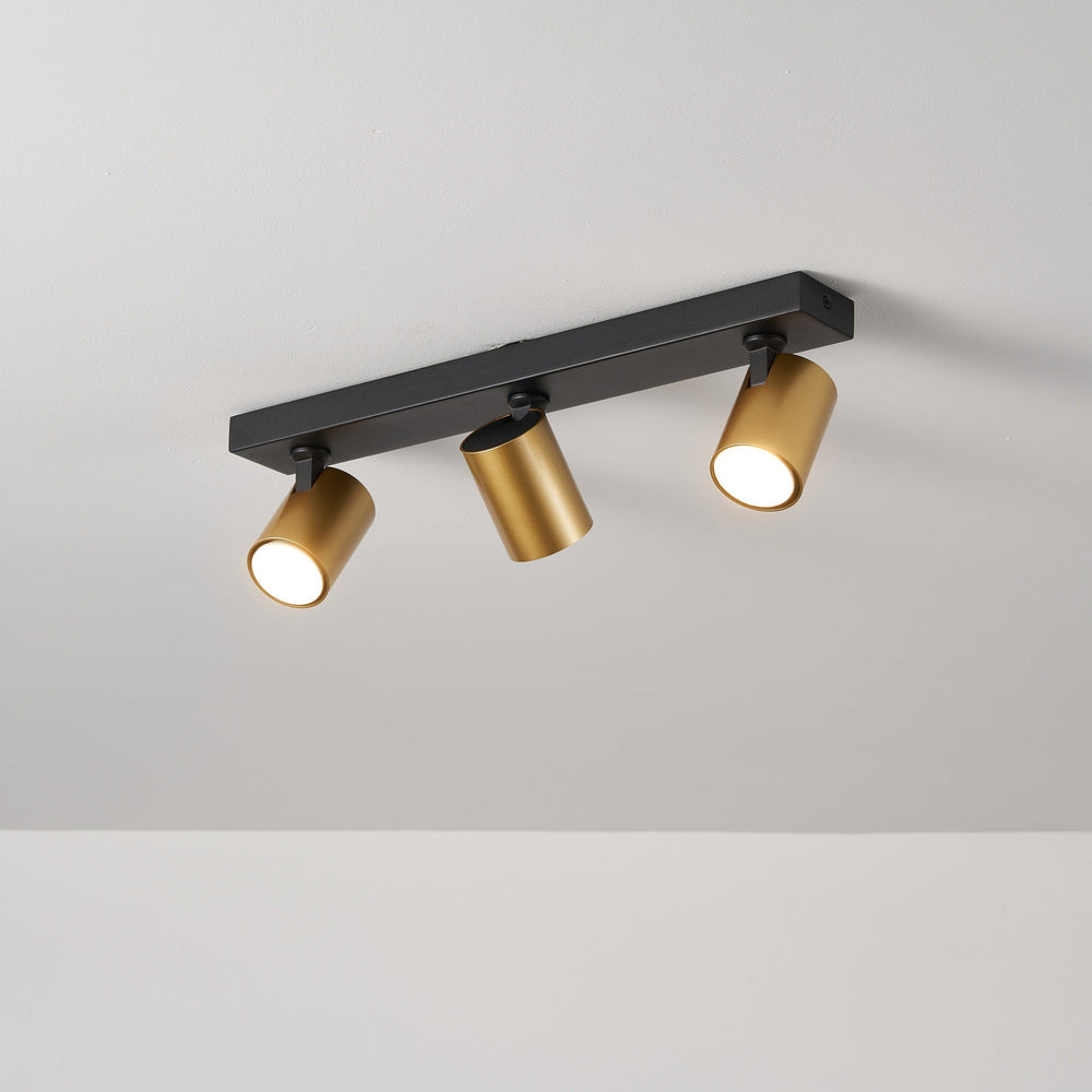 Black and gold triple spotlight