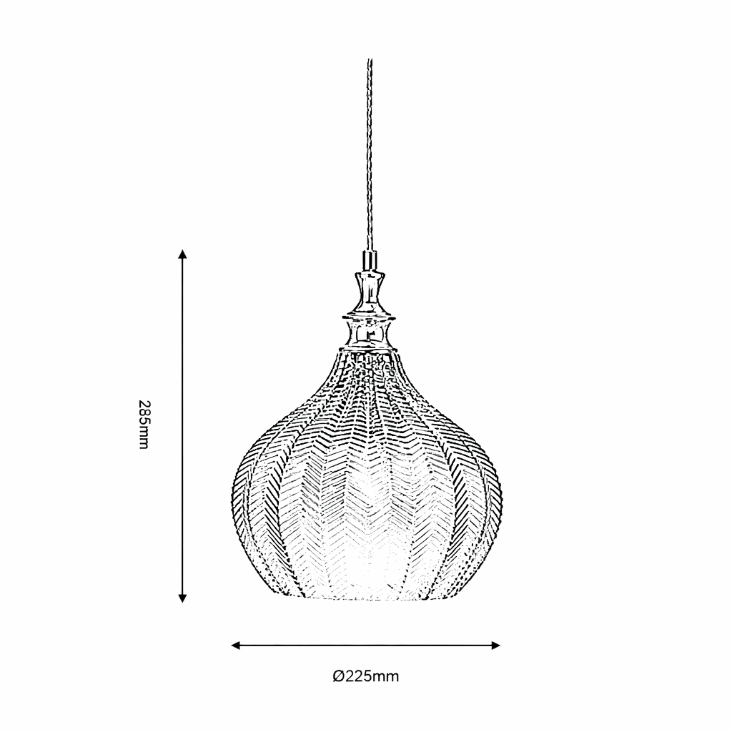 Bedford Smoked Glass Pendant