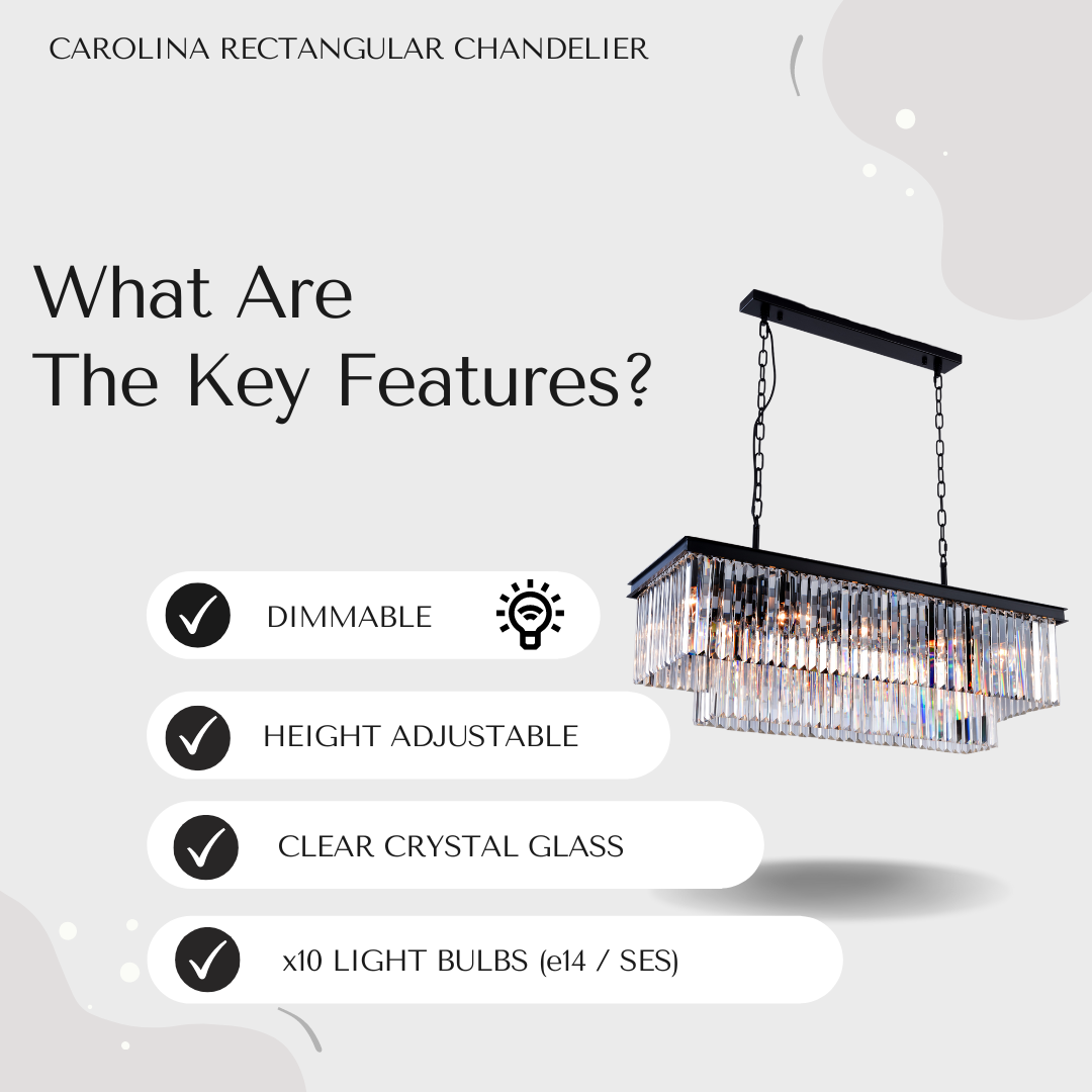 Carolina Rectangular Bar Chandelier