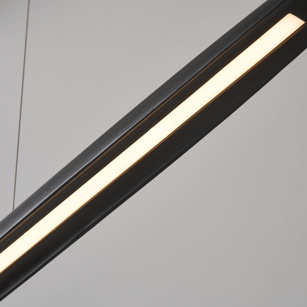 Ceduna Black Wooden LED Pendant Bar