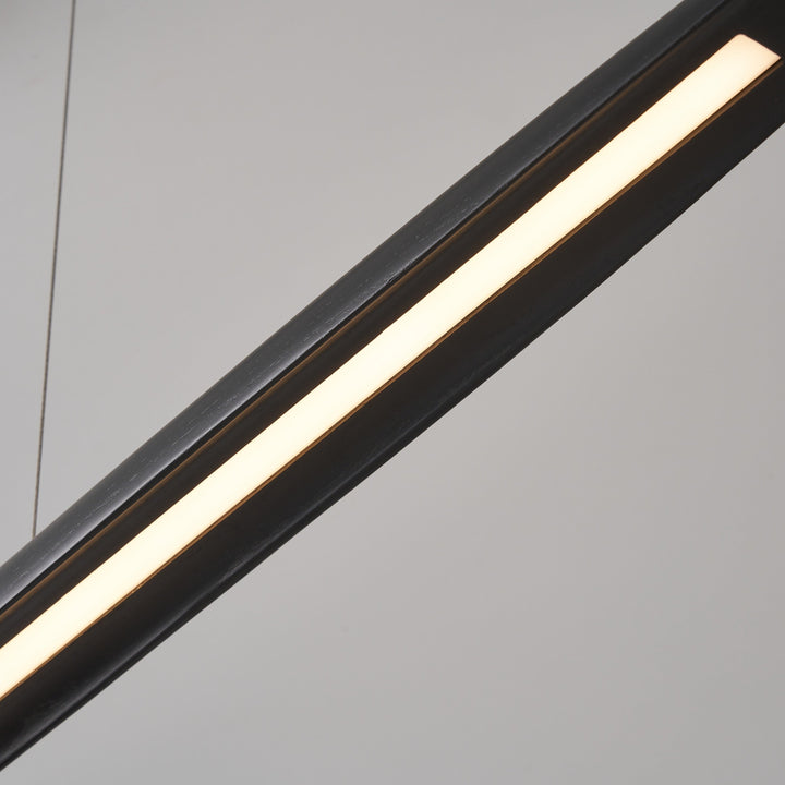 Ceduna Black Wooden LED Pendant Bar