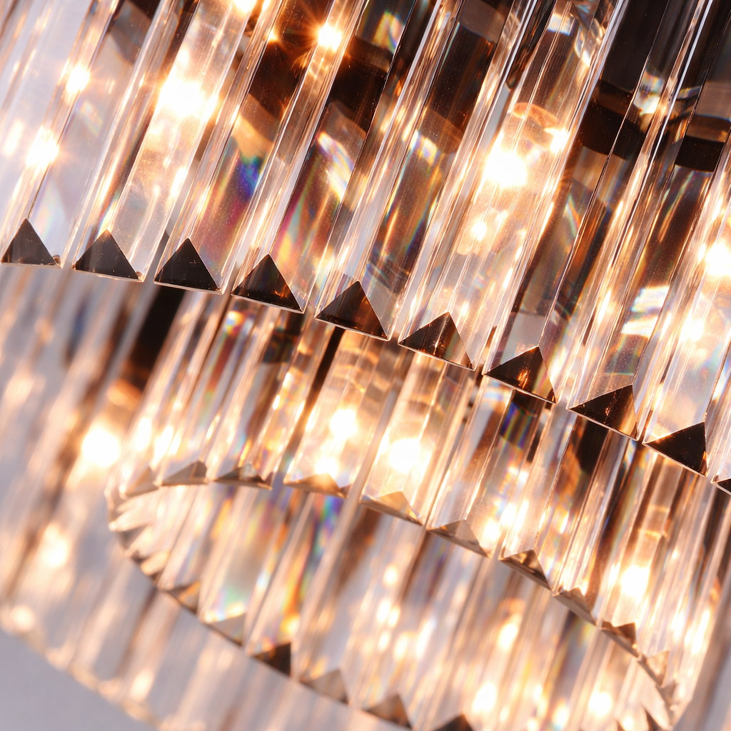 Carolina crystal chandelier prism glass detail