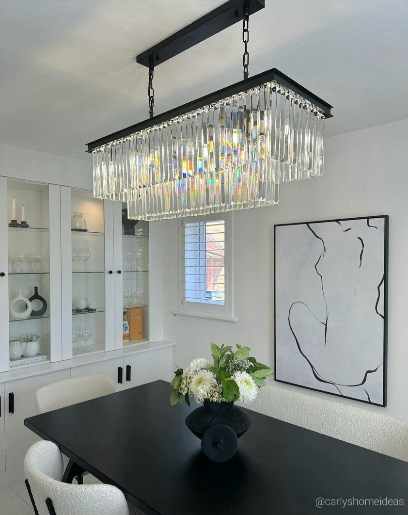 Carolina Rectangular Bar Chandelier - 2 COLOURS