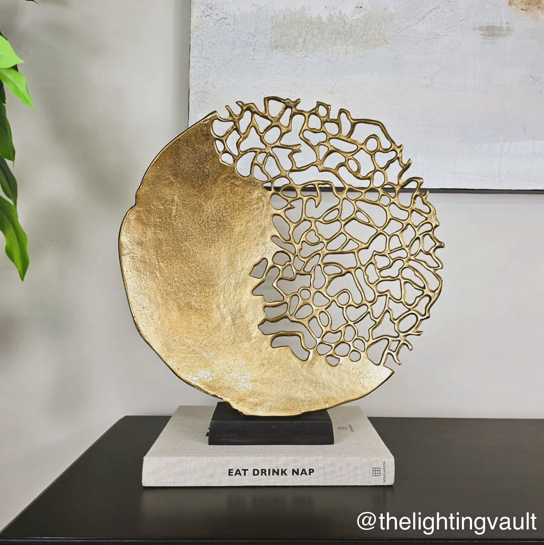 Gold Coral Sculpture