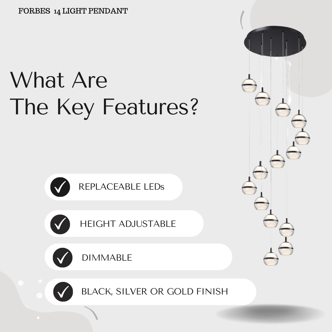 Forbes 14-Light Spiral Pendant