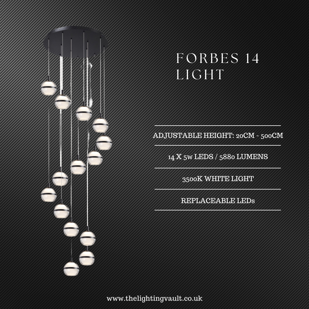 Forbes 14-Light Spiral Pendant