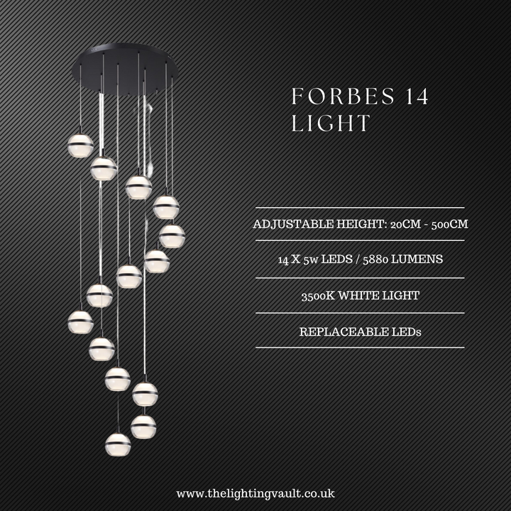 Forbes 14-Light Spiral Pendant