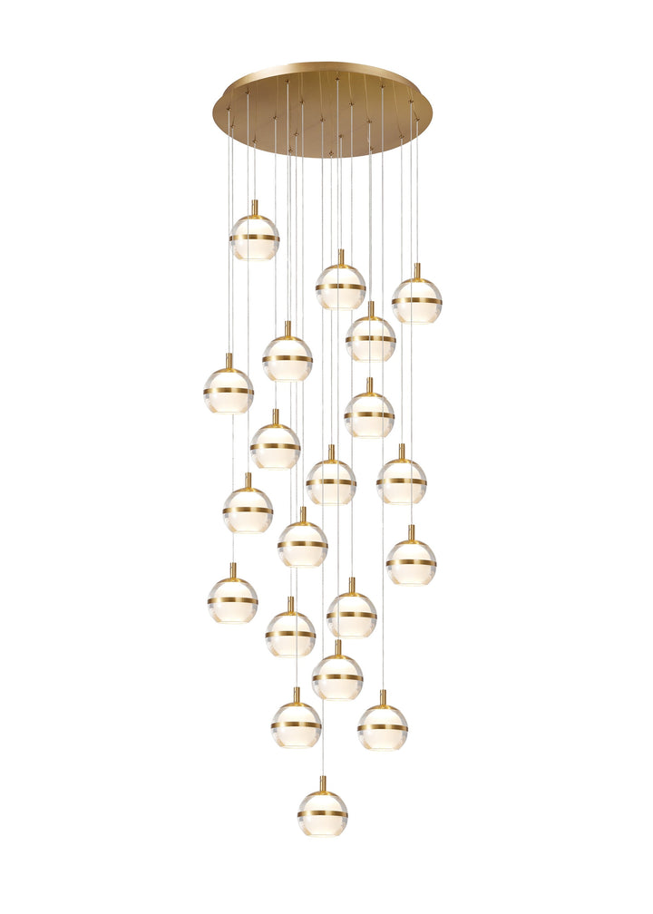 Forbes 20-Light Spiral Staircase Pendant Chandelier