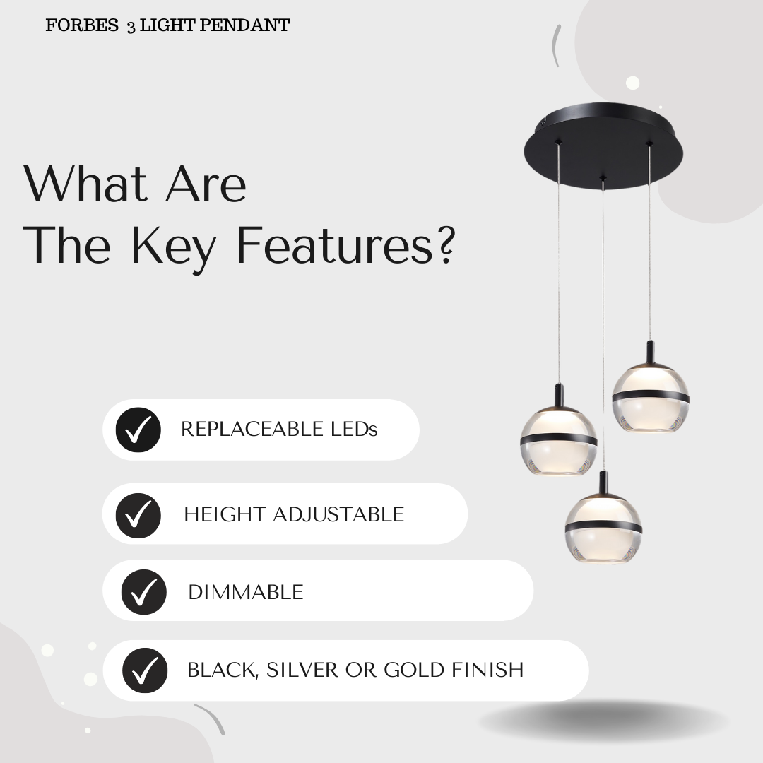 Forbes 3-Light Spiral Pendant Light