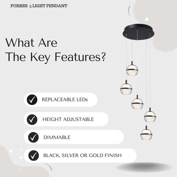 Forbes 5lt Spiral Pendant - 3 COLOURS