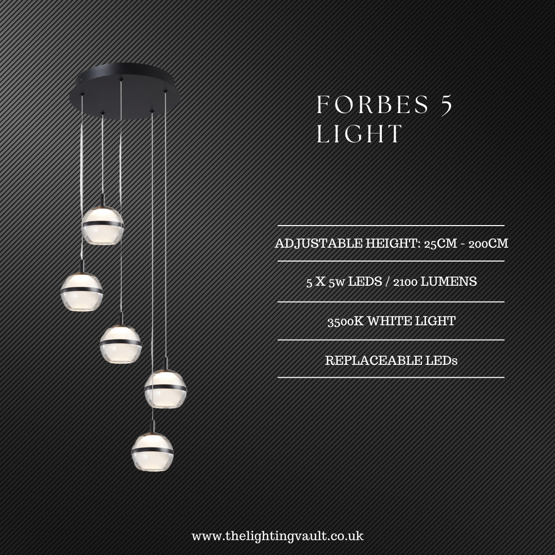 Forbes 5lt Spiral Pendant - 3 COLOURS