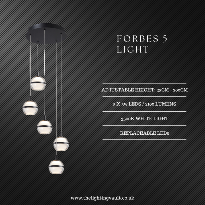 Forbes 5-Light Spiral Pendant